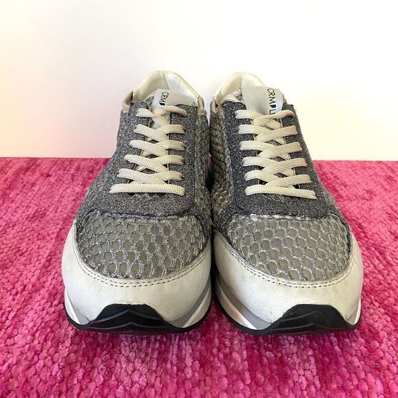 Crime London Speed Mesh Leather Sneakers Size EU 39/US 8.5 - Picture 3 of 10